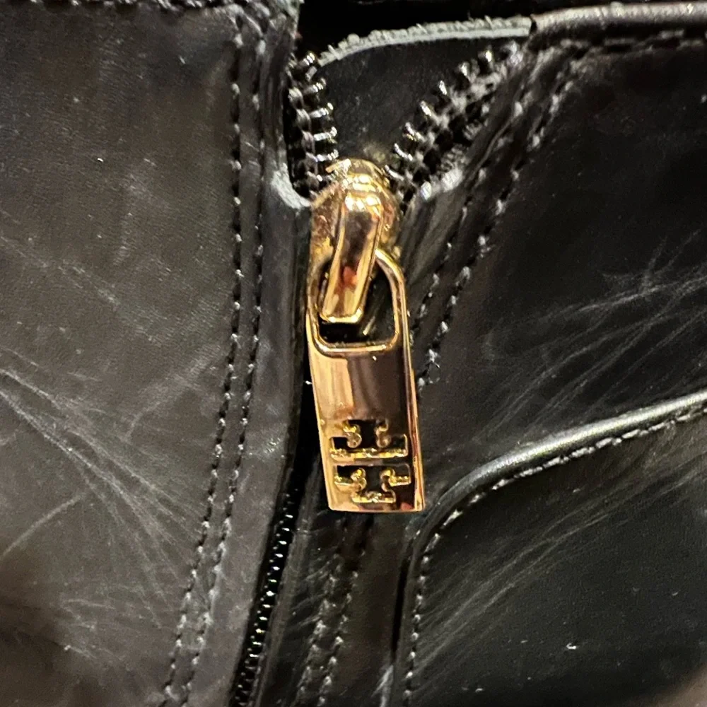 Tory Burch size 6.5 black Milan wedge boots